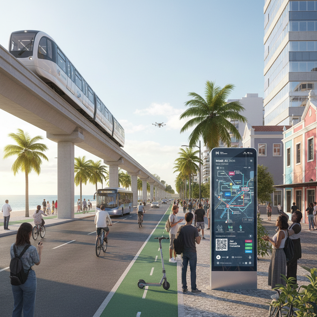 Mobilidade urbana em Recife: monotrilho, totem digital e patinete elétrico